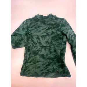The North Face Sunset Pass Jacquard Green Neck Cropped Top Size Small